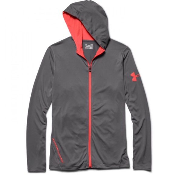 gray under armour jacket